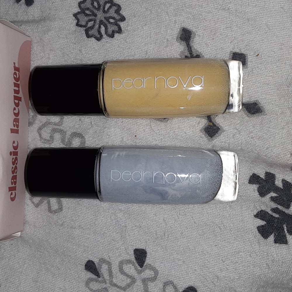 Pear Nova Vibrant Yellow and Sleek Gray Nail Polish Duo